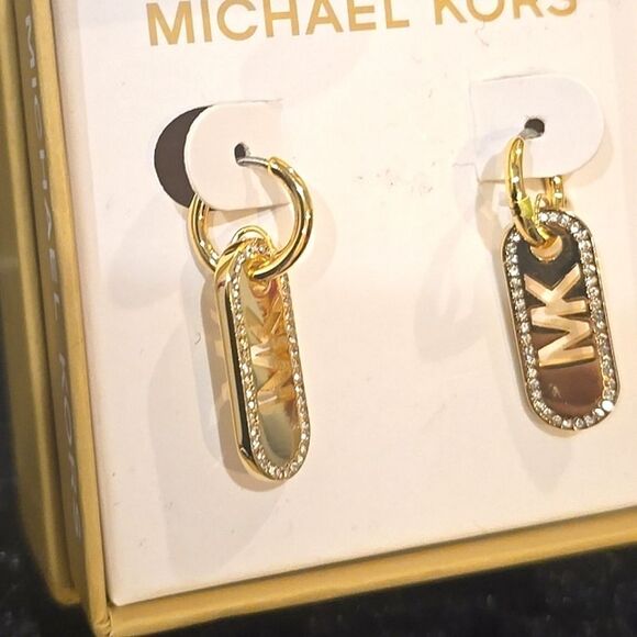 Michael Kors Tiger's Eye Empire Earrings - Picture 7 of 8